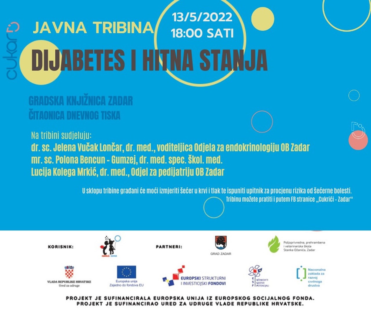 14. svibnja – prvi Hrvatski dan šećerne bolesti